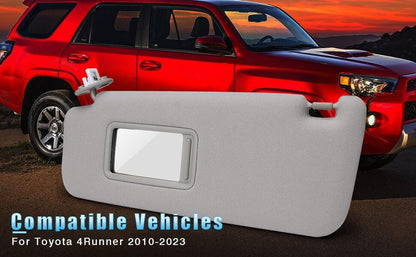 ya 11 9.14 baidi1x for 2010-2022 for Toyota for 4Runner Front Left Side Grey Sun Visor New 7432035A91B1