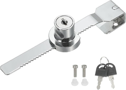 ya 26 10.21 baidi Glass Cabinet Lock, Keyed Different Single Swing Showcase Locks, Silver Tone