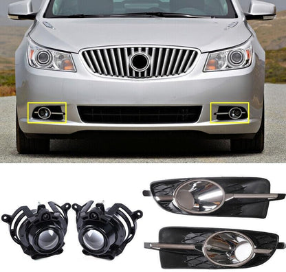 ya 4 8.24 baidi 4-Pack Front Bumper Fog Light Trim Cover Fits 2010-2013 for Buick LaCrosse