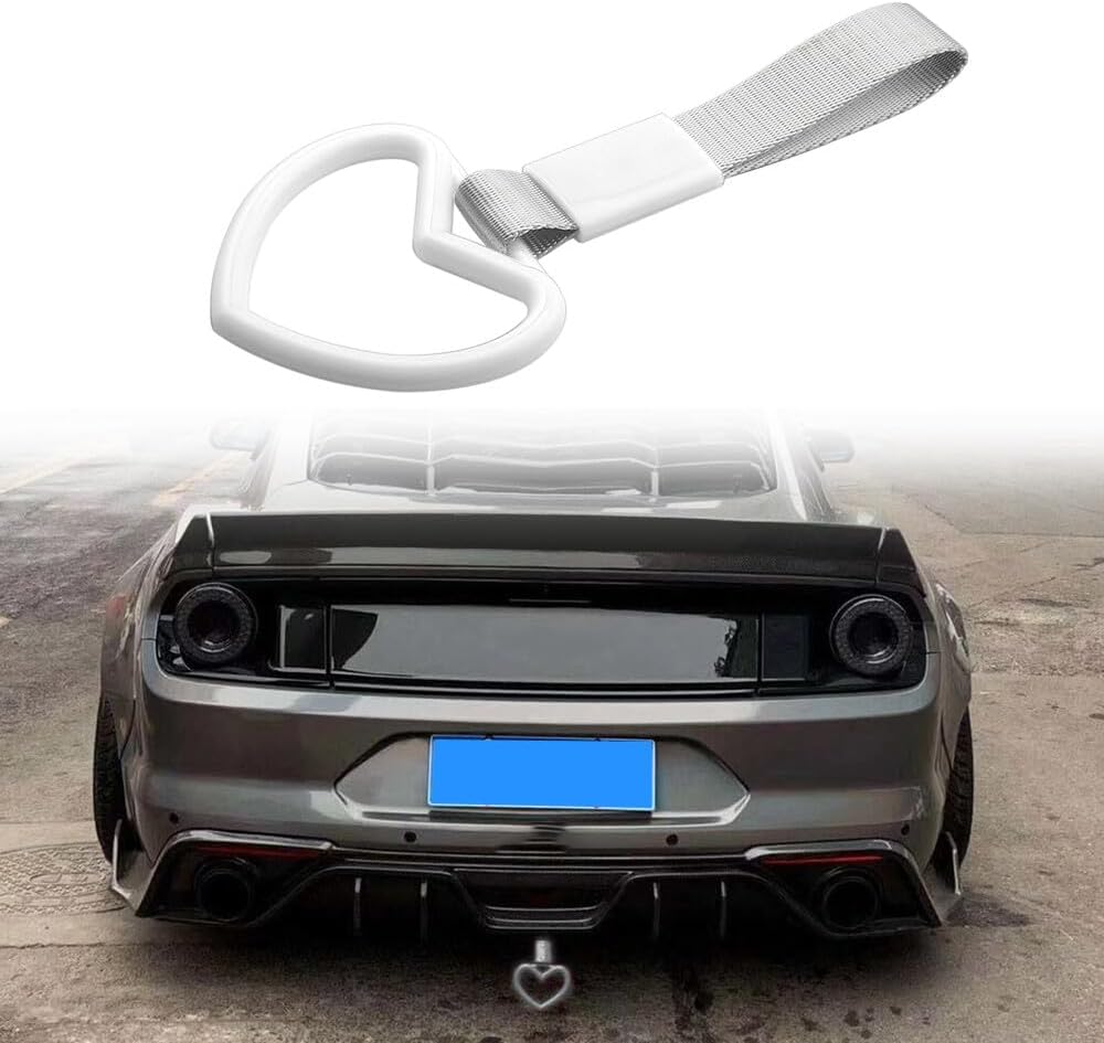 ya 4 8.8.2 HEART White JDM TSURIKAWA TRAIN CAR HANDLE STRAPS CHARM DRIFT J6C7