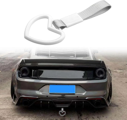 ya 4 8.8.2 HEART White JDM TSURIKAWA TRAIN CAR HANDLE STRAPS CHARM DRIFT J6C7