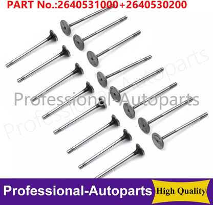 ya 10 9.16 baidi 16PCS Engine Inlet & Outlet Valves for Mercedes A35 AMG C300 W205 2.0 M260 M264