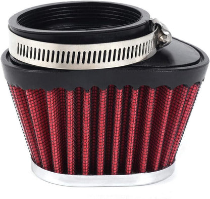 ya 5 8.10 Red 55mm/2.17 Air Filter Cleaner Round Tapered Replacement For Motorcycle