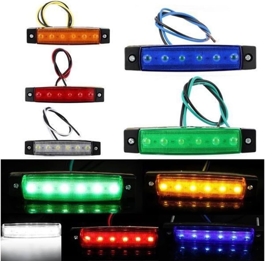 ya 13 9.15 baidi 2 Pcs Trailer Marker Light Tail Turn Signal Lights Side Rear for Trucks