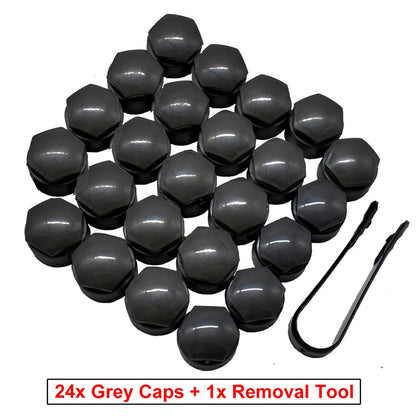 ya 10 9.16 baidi for Audi A4 A6 Q3 Q5 TT Car Wheel Hub Nut Bolt Cap Cover Protector Black 24x25mm