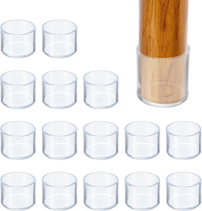 ya 26 10.21 baidi 16 Pcs Round Rubber Chair Leg Cap Tip 3/16, Furniture Leg, Transparent