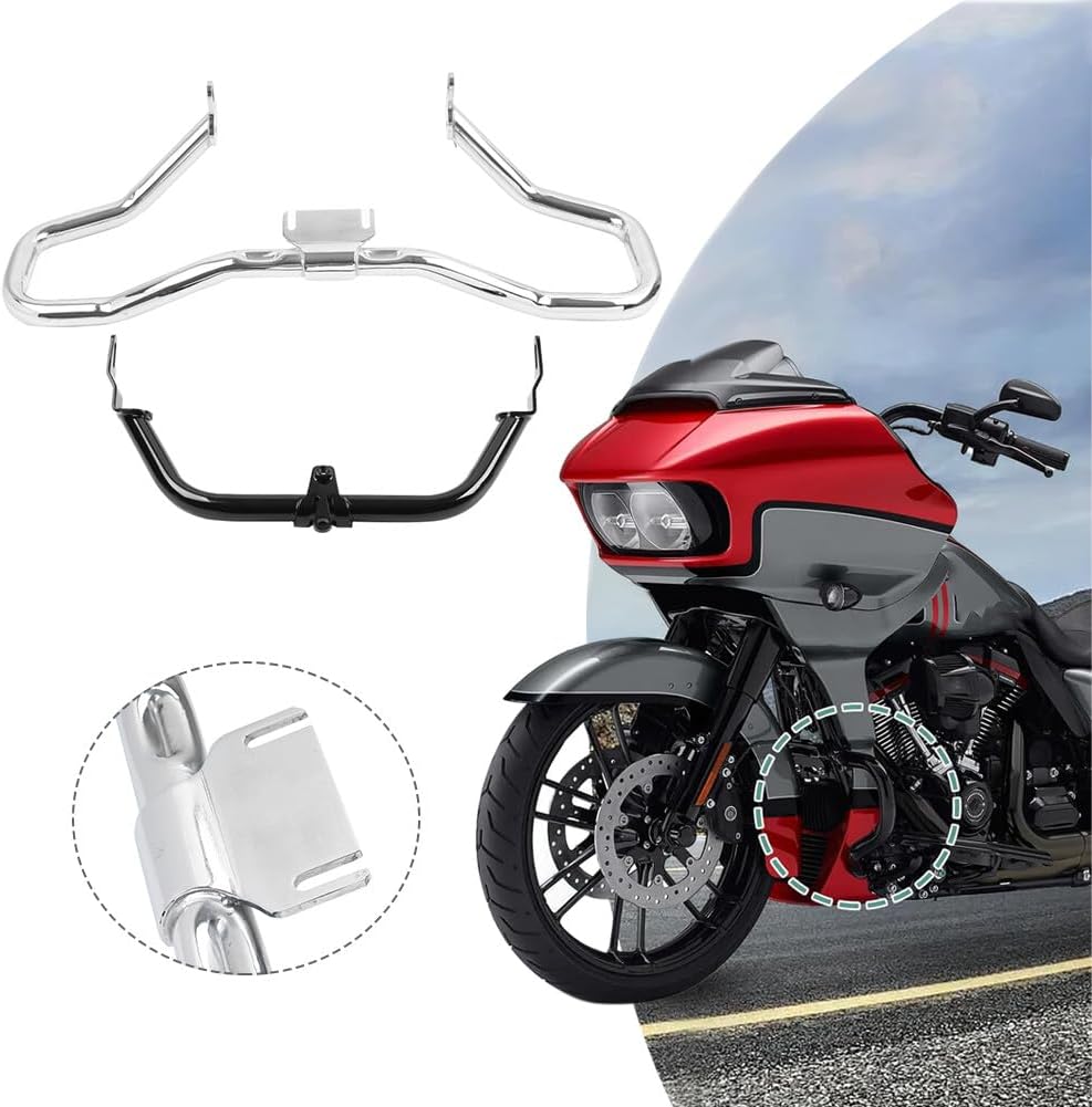 ya 4 8.8.2 Engine Guard Crash Bar Fairing Support Bracket for Harley Road Glide FLTRX 15-23