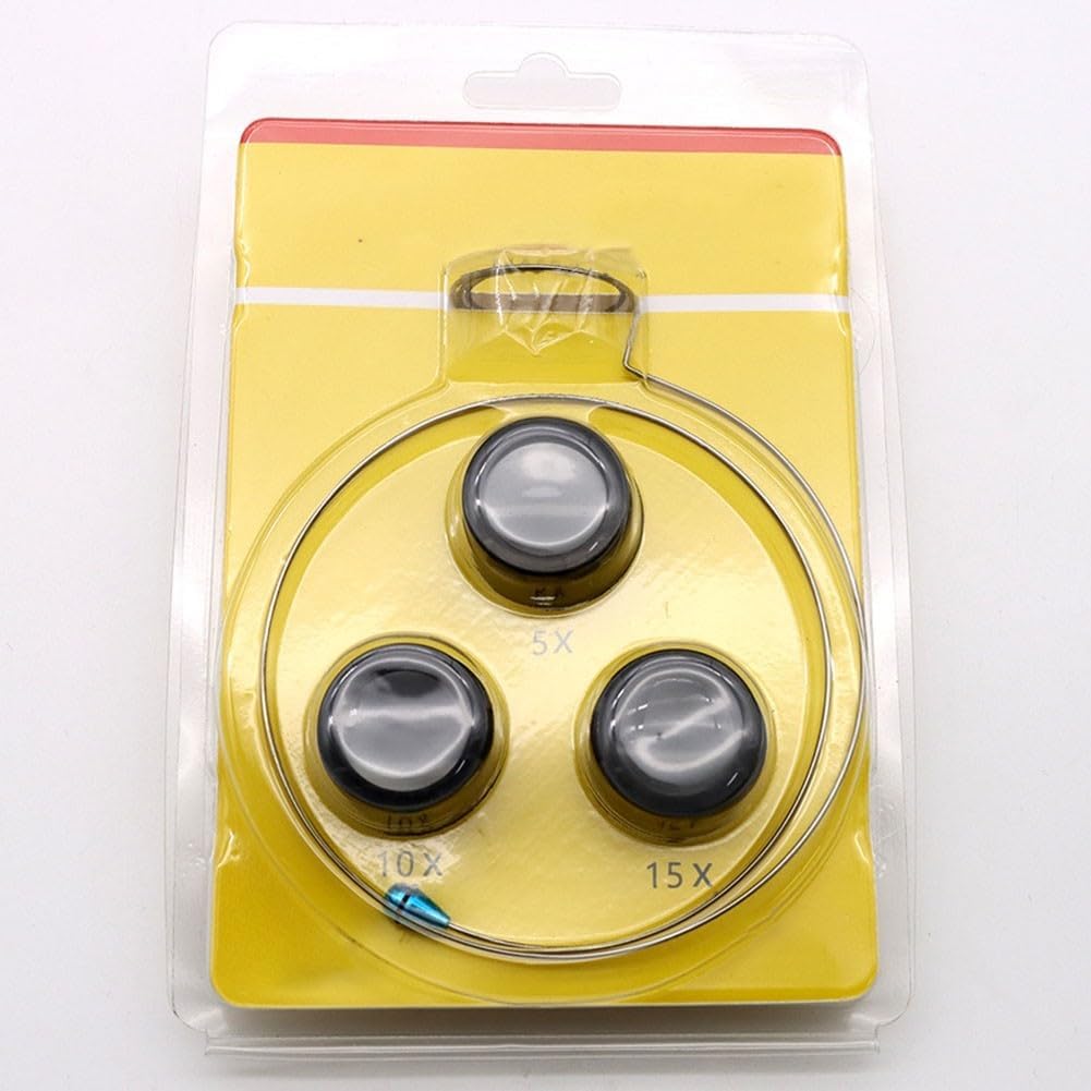 ya 28 10.13 baidi Watch Magnifier Loop 4Pcs 5x 15x Glass Magnifier for Jewelry Use