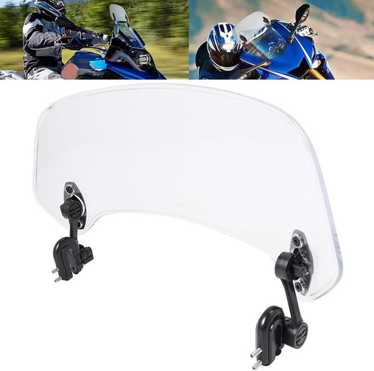 ya 2 8.15 Motorcycle Windshield Adjustable Wind Screen Deflector Extension Spoiler