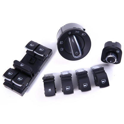 ya 4 8.8 Chrome Headlight Mirror Switch for VW for Jetta for Golf MK5 Rabbit 