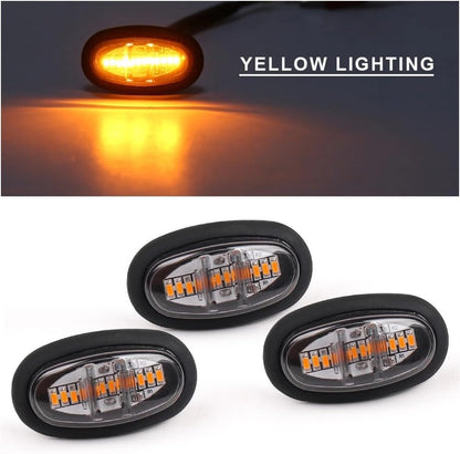 ya 13 9.15 baidi 3*ABS 12V 0.6A 6W Black Shell Front Grille Lighting Amber Lamp Replacement New
