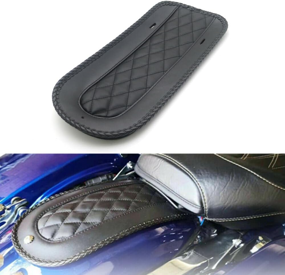ya 14 9.20 zhengce Black Diamond Rear Fender Bib PU Leather for Harley Solo for Seat Touring F-1