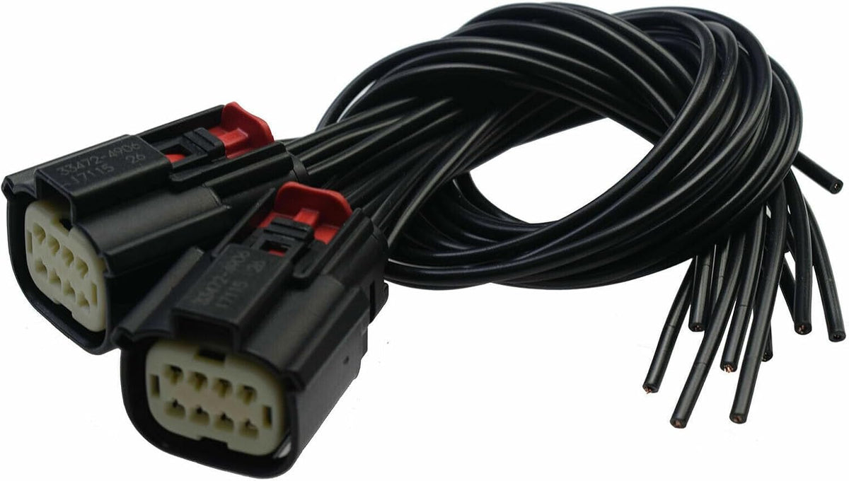 ya 4 8.10 2 pieces of headlight connector Pigtail 6 needle and thread 8-way, suitable for 2016-18 for Chevrolet Camaro