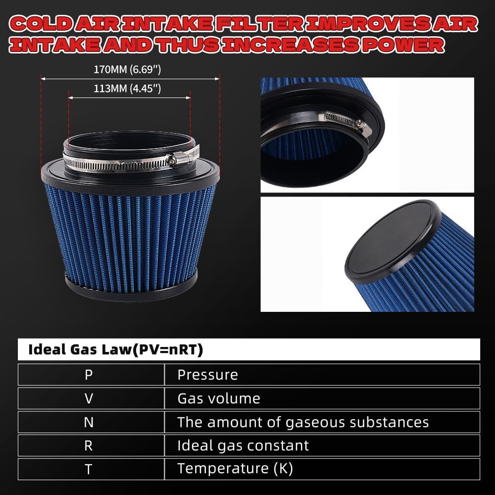 ya 13 9.15 baidi Replacement Cold Air Intake Filter Kit For 92-00 for Civic 94-01 Integra EG EK DC