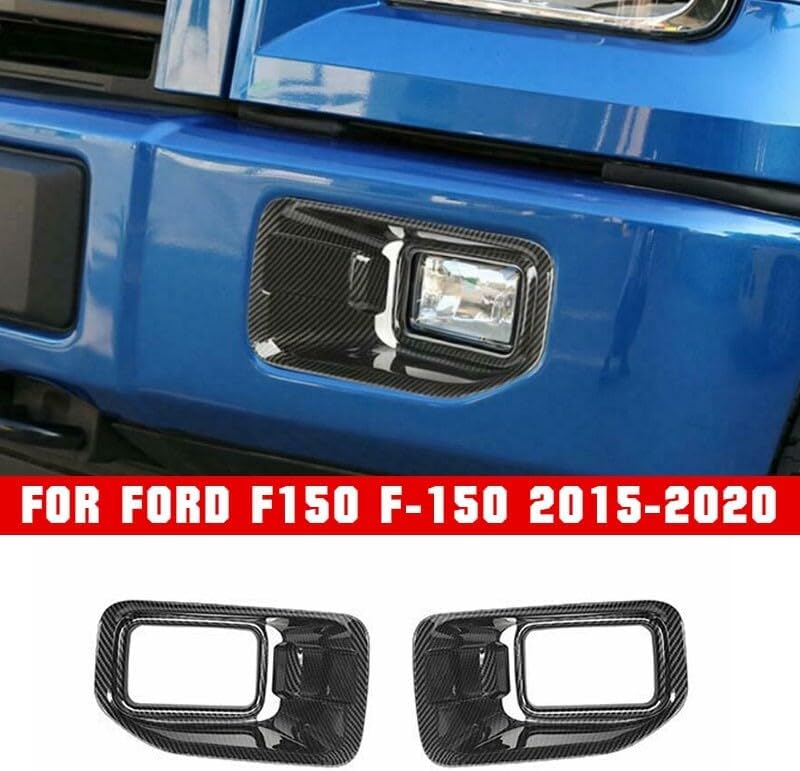 ya 7 8.24 baidi Carbon Fiber Front Fog Lamp Cover Trim for Ford F150 2015-2020 Accessories 