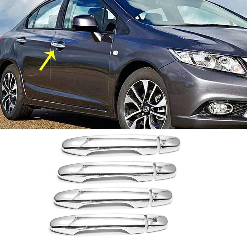 ya 10 9.16 baidi for Honda for CR-V CRV 2012 2013 2014 2015 2016 Chrome Door Handle Cover Covers 4PCS