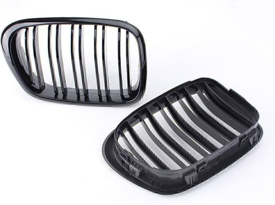 ya 4 8.14 Front Upper Bumper Mesh Grille Grill Trim for BMW 5 Series E39 1995-2004 Black