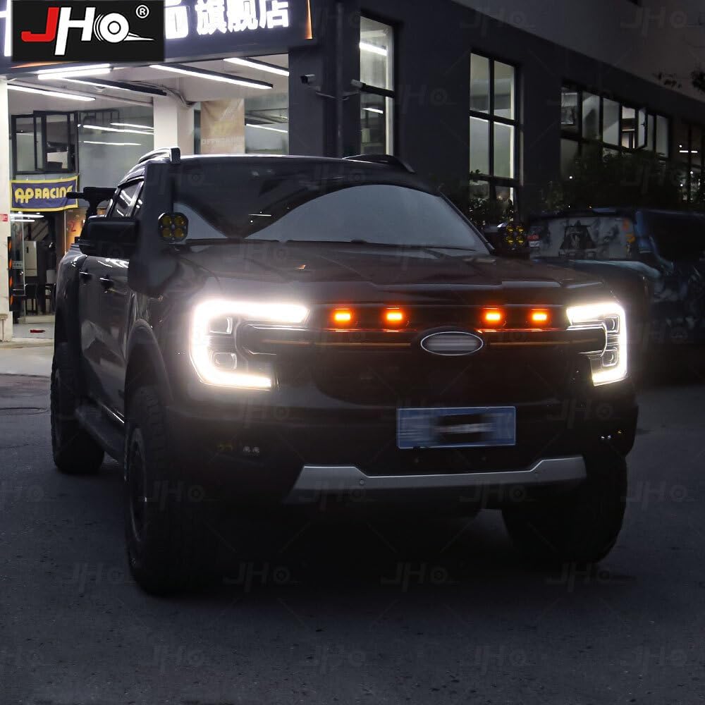 ya 7 8.24 baidi Amber Lamp LED Running Light Centern Grill Decorative Light for Ford Ranger 23+