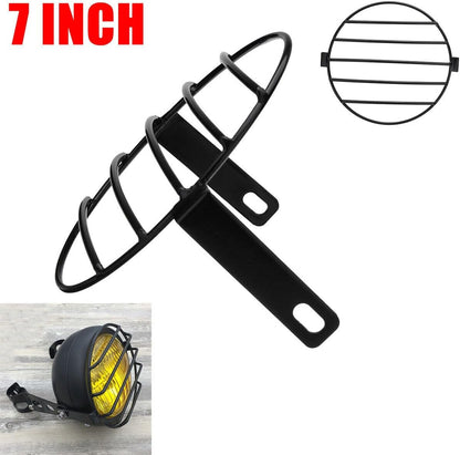 ya 6 8.14 7 Motorcycle Retro Vintage Headlight Metal Mesh Grill Protector Guard Cover