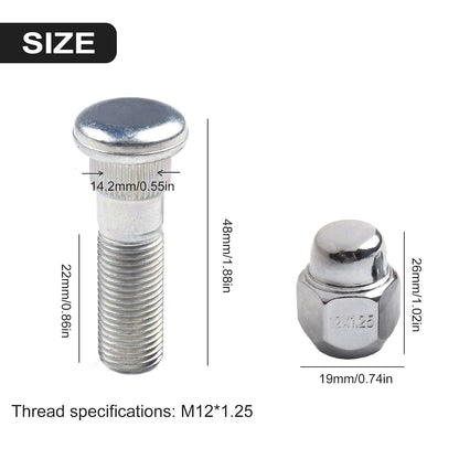 ya 13 9.15 baidi 28171AJ000 & 28365FE001 Wheel Hub Bolt and Nut Set for for Forester 2009 2019