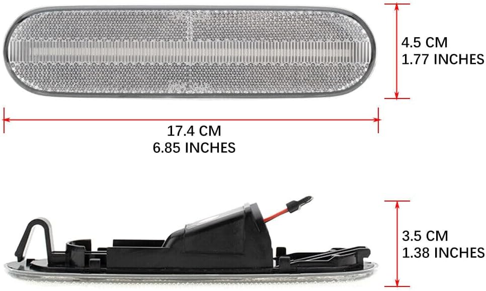 ya 7 8.24 baidi 4 Pack LED Amber and Red Side Marker Lights for 02-05 for Honda for Civic 7th Gen Si/SiR EP3