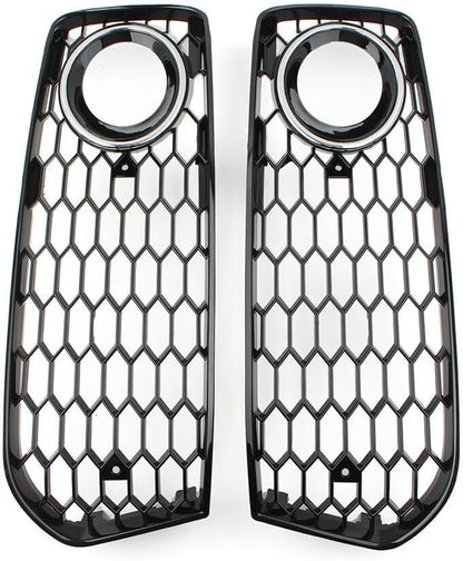 ya 9 10.24 Fit for Audi A5 S5 B8 RS5 08-12 Honeycomb Front Bumper Fog Light Grille Cover