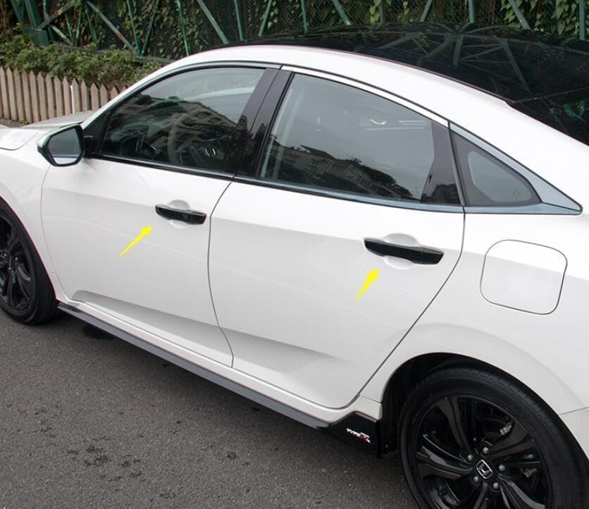 ya 2 8.15 for Honda Civic 2016-2021 Gloss Black with for Smart Hole Exterior Door Handle Cover Trim 