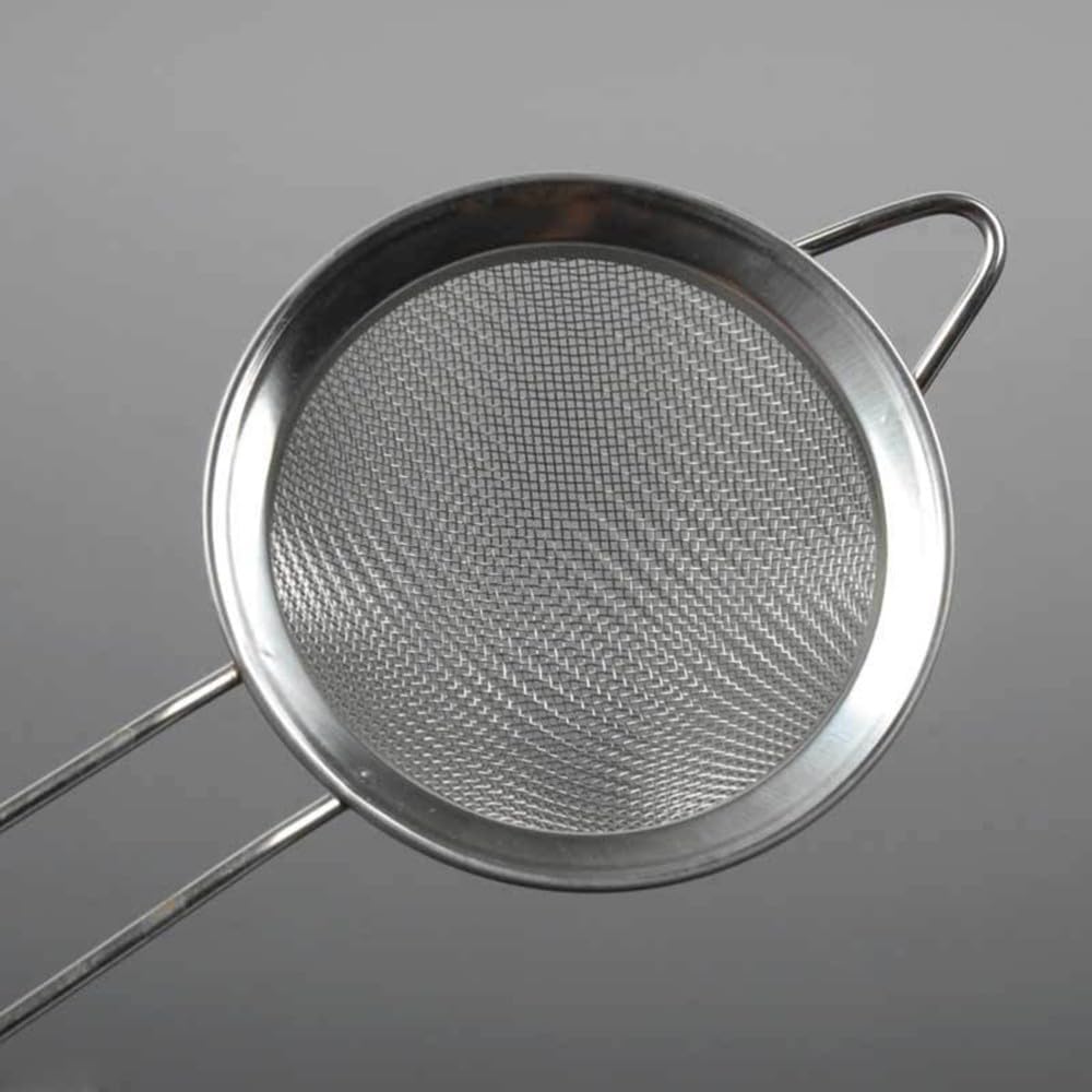 ya 14 9.20 baidi 2 Pcs Handheld Flour Sieve Stainless Steel Powdered Sugar Net Sifting Strainer-1