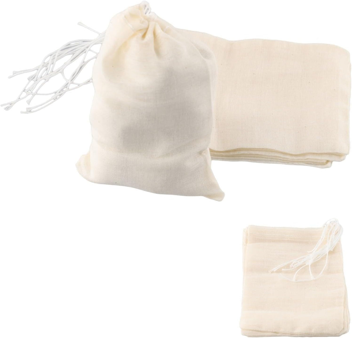 ya 14 9.20 baidi 10pcs/set Cotton Muslin Drawstring Straining Bag For Spice Herb Bouquet Garni-1