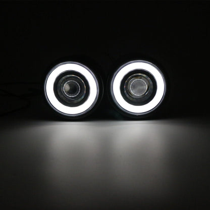 ya 4 8.14 Motorcycle Twins Headlight Double Headlamp with Bracket For Harley Cafe Racer