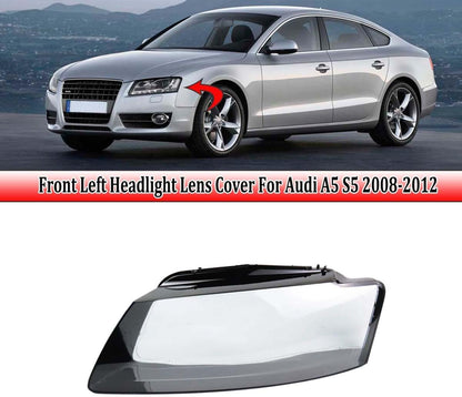 ya 4 8.10 Left Clear Front Headlight Lens Cover Shell #8T0941029 for Audi A5 2008-2012