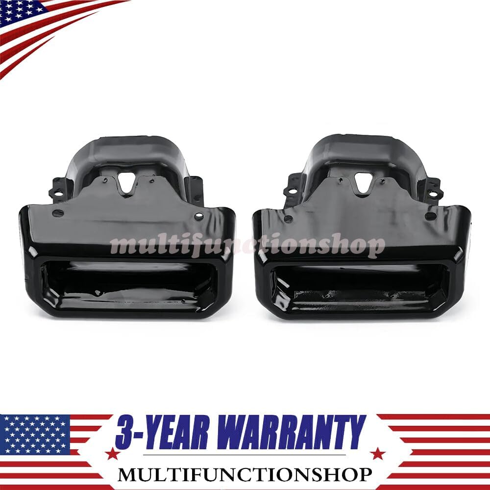 ya 6 8.14 Tips Bezels Matte Black Fits for GMC Sierra 1500 2019-2024 84434642