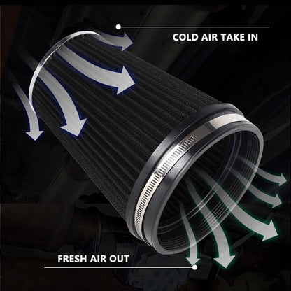 ya 13 9.15 baidi Black 6 152mm Inlet Truck Air Intake Cone Replacement Dry Air Filter 9 Tall