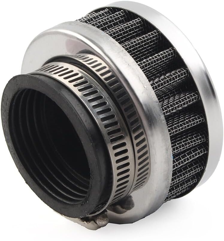 ya 5 8.10 Air Intake Filter Cleaner Rubber Bend Inlet Stainless Steel Mesh Motorcycle 42mm