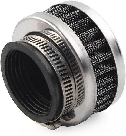 ya 5 8.10 Air Intake Filter Cleaner Rubber Bend Inlet Stainless Steel Mesh Motorcycle 42mm