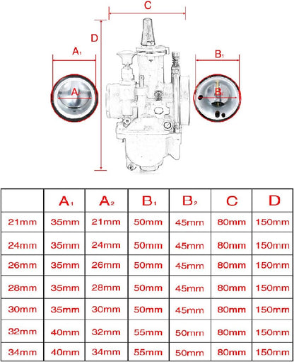 ya 6 8.24 baidi Motorcycle 30mm Carburetor Racing Carb ZSDTRP for Off-Road Dirt Bike ATV