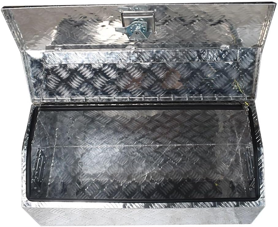 ya 8 8.24 baidi 30 x 13 x 13 Silver Aluminum Underbody Storage Tool Box for Trucks Trailers and RVs