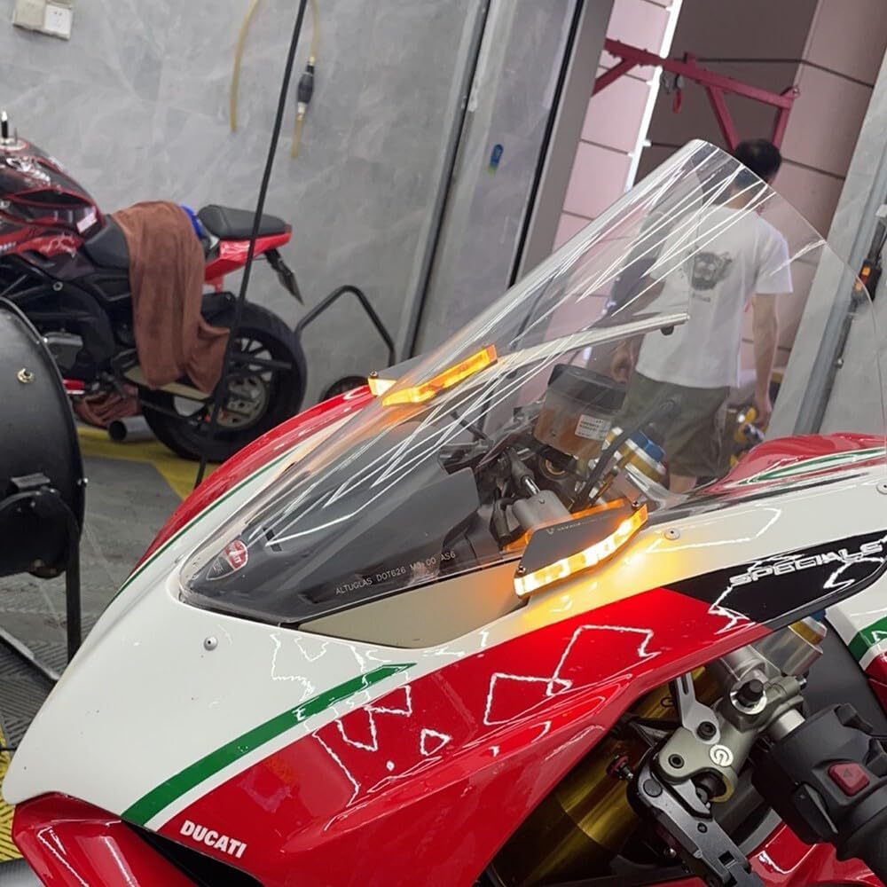 ya 13 9.15 baidi LED Turn Signal Light Indicator Mirror Base Plate for Ducati Panigale V4/S/R V2