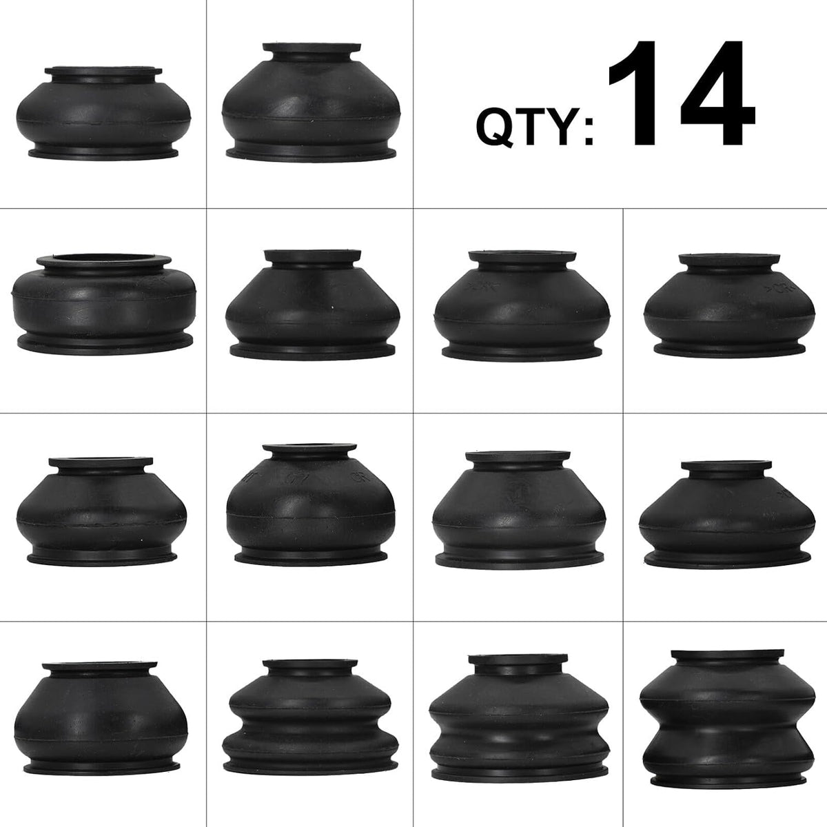 ya 9 10.24 14x Universal Multipack Ball Joint Rubber Dust Boot Covers Track Rod End Set Kit