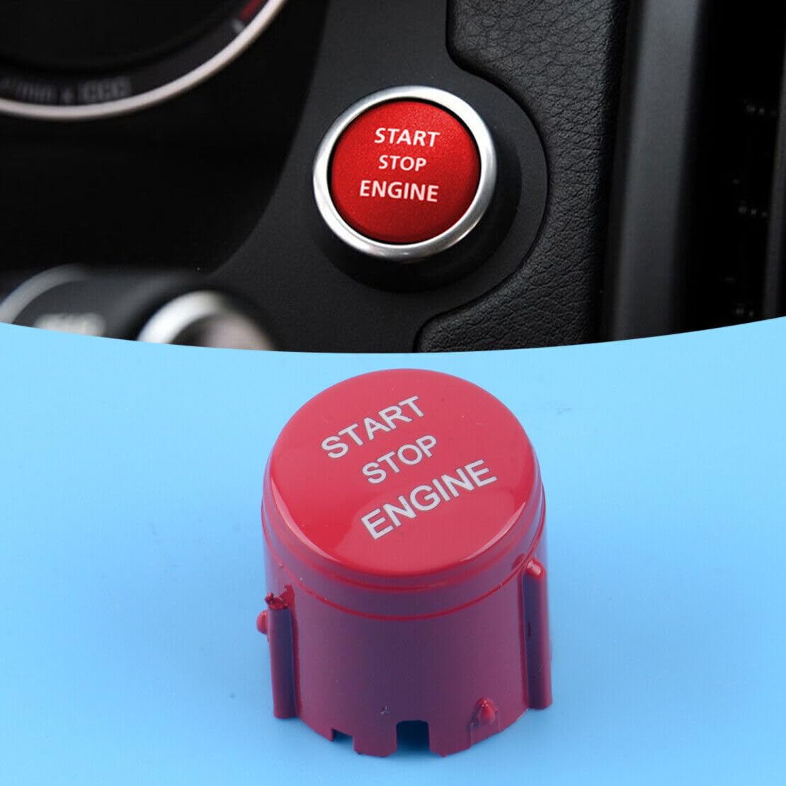 ya 8 8.24 baidi Red Car Start Stop Engine Switch Cover Fits for Land Rover Discovery 10-13 