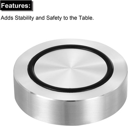 ya 26 10.21 baidi M8 55mm / 2.2 Dia 15mm Aluminum Disc Glass Top Adapter with Rubber Ring 4pcs