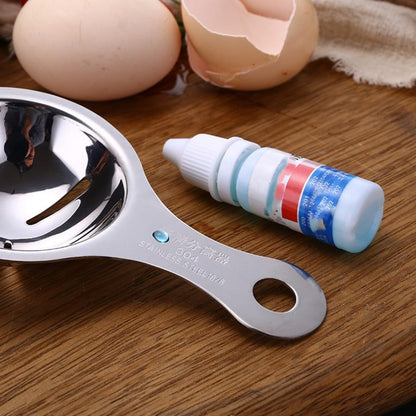 ya 14 9.20 baidi 2 Pcs Egg White Separator Stainless Steel Yolk Divider Separation Extractor-1
