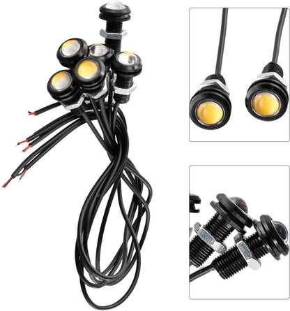 ya 4 8.8 6pcs Front Grille Anti-collision Grill Cover Amber LED Light Replacement Parts 