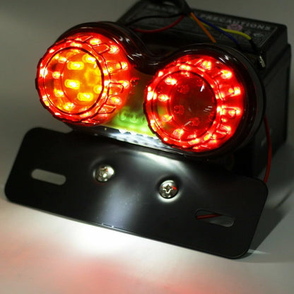 ya 10 9.16 zhengce Motorcycle LED Tail Light Indicator Brake Light Rear Lamp Number Plate 3 in