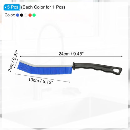ya 26 10.21 baidi Hard Bristle Crevice Cleaning Brush, 5 Pcs Gap Cleaning Brush, 5 Colors