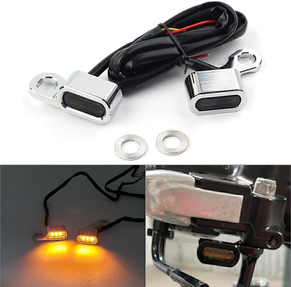ya 2 8.15 2x Motorcycle Amber Turn Signal indicators Lights for Harley Dyna 1999-2017 16