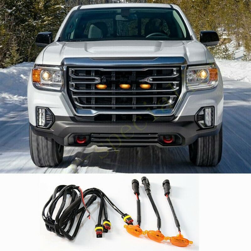 ya 14 9.20 zhengce for GMC for Canyon 2021 Front Grille LED Light Raptor Style Grill Decor Cov-1