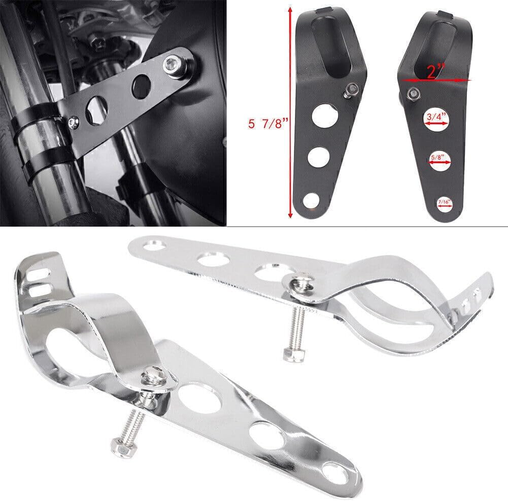 ya 9 10.24 38-43mm Universal Headlight Mount Bracket Fork Ear for Harley Chopper Cafe