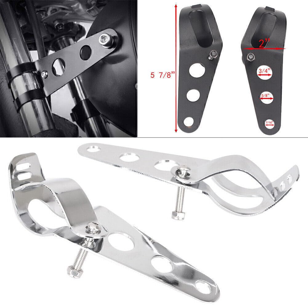 ya 6 8.14 38-43mm Universal Headlight Mount Bracket Fork Ear for Harley Chopper Cafe Racer