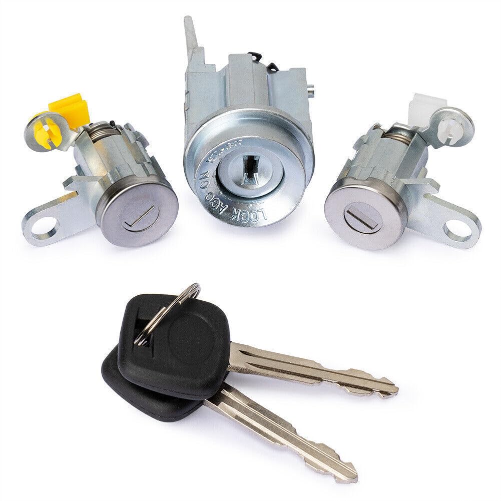 ya 4 8.8 Door Lock Key Ignition Lock Cylinder Keys Set for Toyota Tacoma Tundra 1995-2004